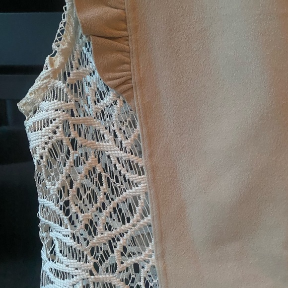Suede Top with floral cut out sides - Picture 6 of 8